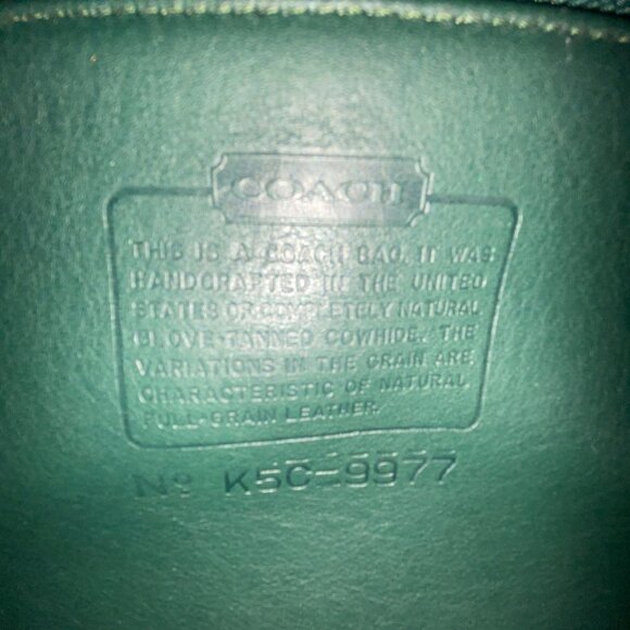 Coach Vintage Manor Leather Top Handle Satchel in Bottle Green #9977 - Picture 13 of 16
